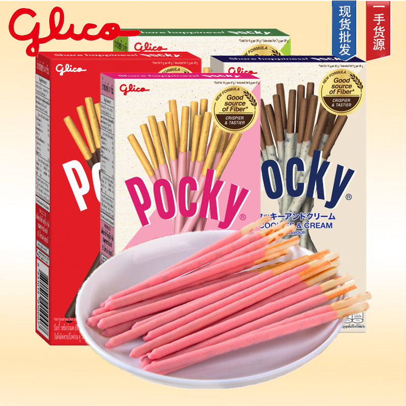 Glico pocky chocolate bars, long milk cookies, coated decorative sandwich cookies, bars and snacks Specification image