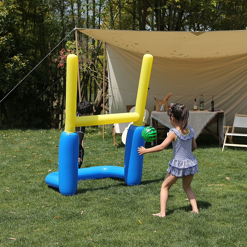 Large inflatable football portal, parent-child interactive game, volleyball door frame, multi-person play, beach ball stand