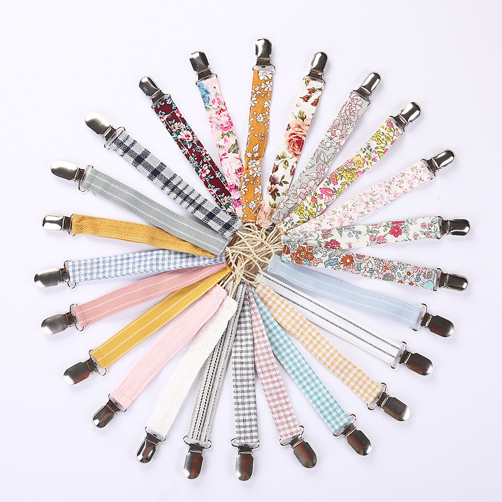 跨境新款婴儿奶嘴链宝宝玩具牙胶挂链防丢防掉奶嘴链现货批发