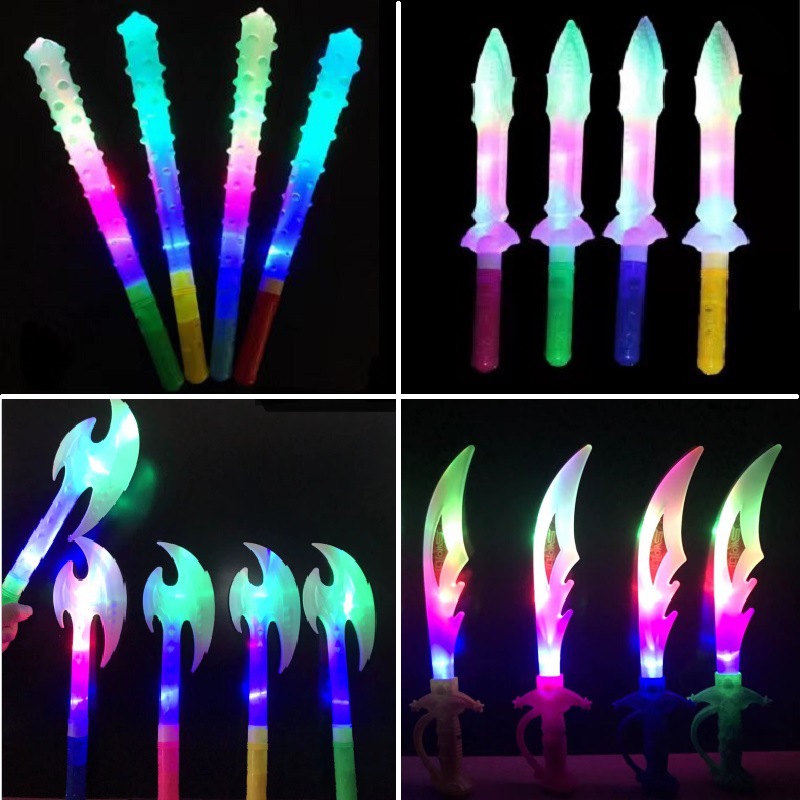 Luminous electronic knife, luminous mace, electronic small axe, children's toys, street stall supply, toy wholesale