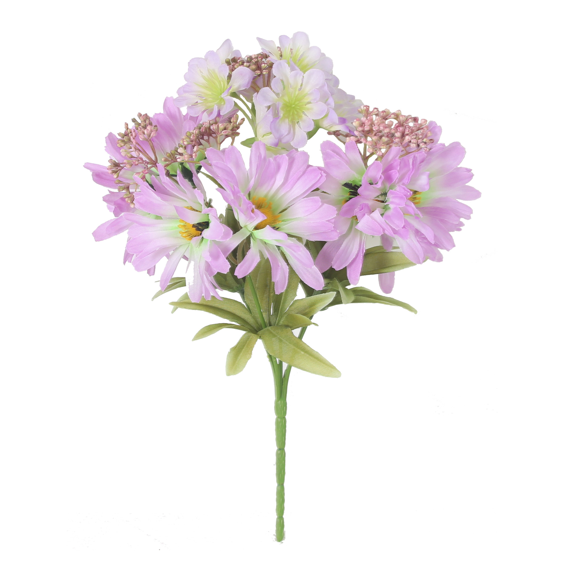 百花邦17头蓝色小雏菊仿真花束 韩式洋甘菊家居软装摆件 假花装饰白底实物图