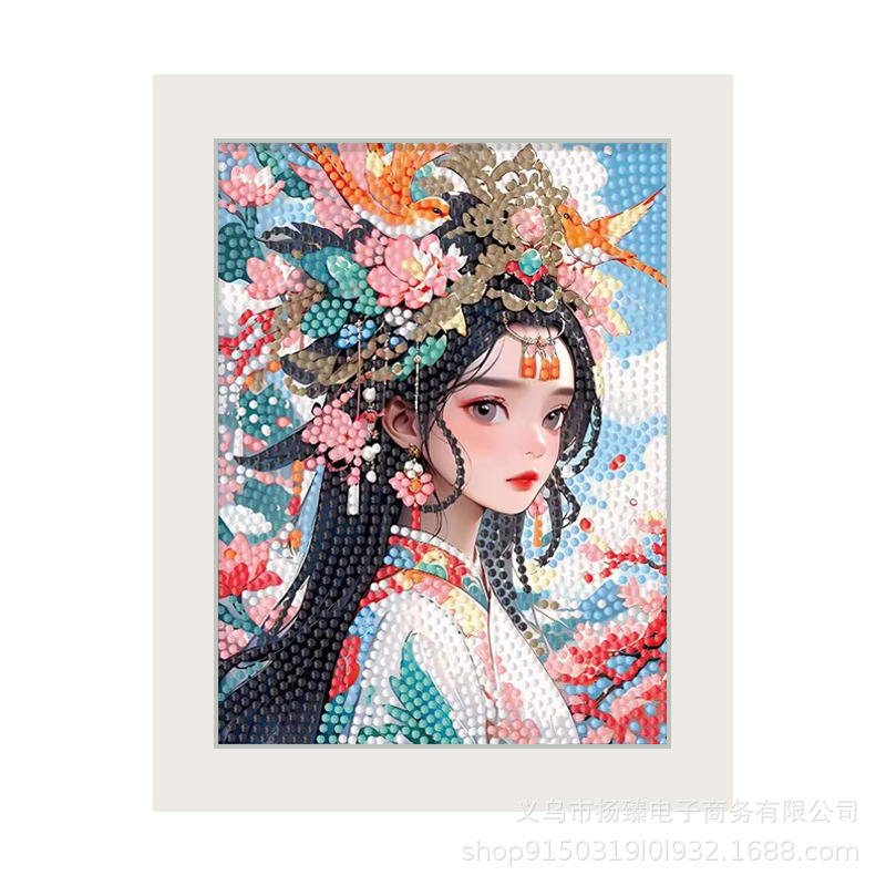 钻石画/拼豆/水晶卡贴/女孩diy/艺术品装饰白底实物图
