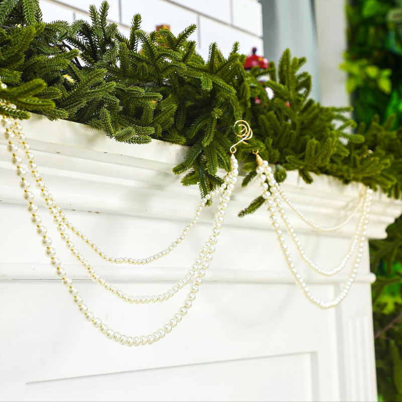Decoración transfronteriza de navidad colgante de árbol de navidad adornos de perlas de navidad adornos de guirnalda de perlas adornos de perlas Specification image