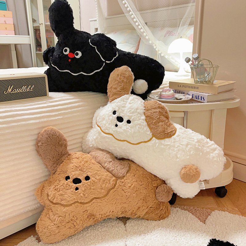 Creative Dudu dog throw pillows, cute puppy plush toys, sofa cushions, soothing dolls, living room decoration gifts
