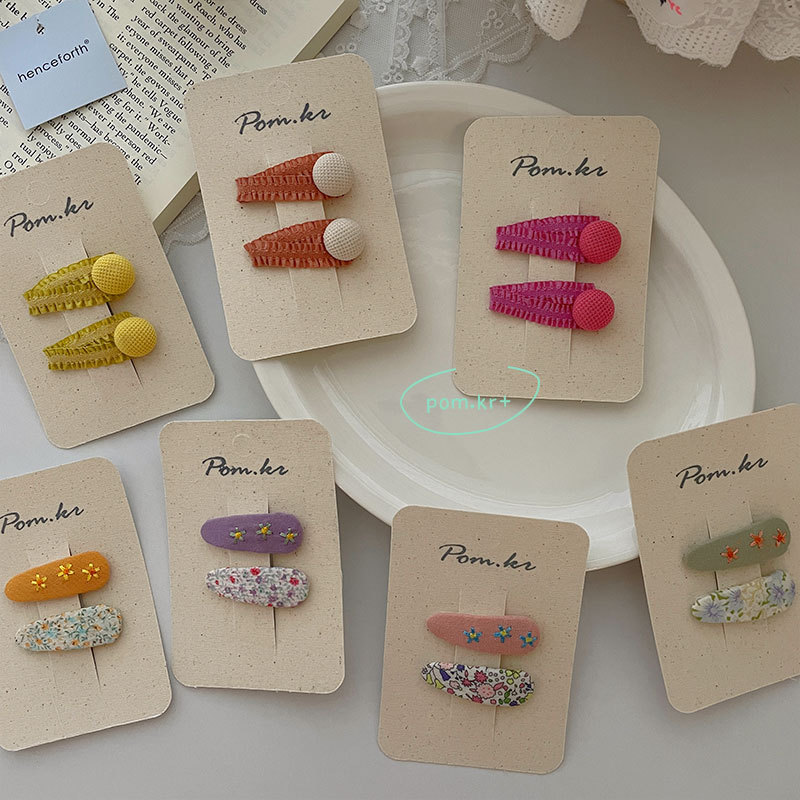 韩版儿童发夹拼接发卡发夹混发可爱造型固定发饰