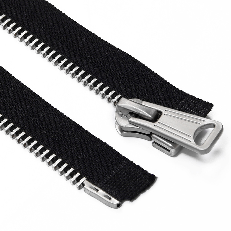 Metal zipper No. 3#, No. 5#, No. 8, tail opening, Y-tooth copper pull lock, opening strip, clothing accessory, coat, quilt cover, luggage pull lock Specification image