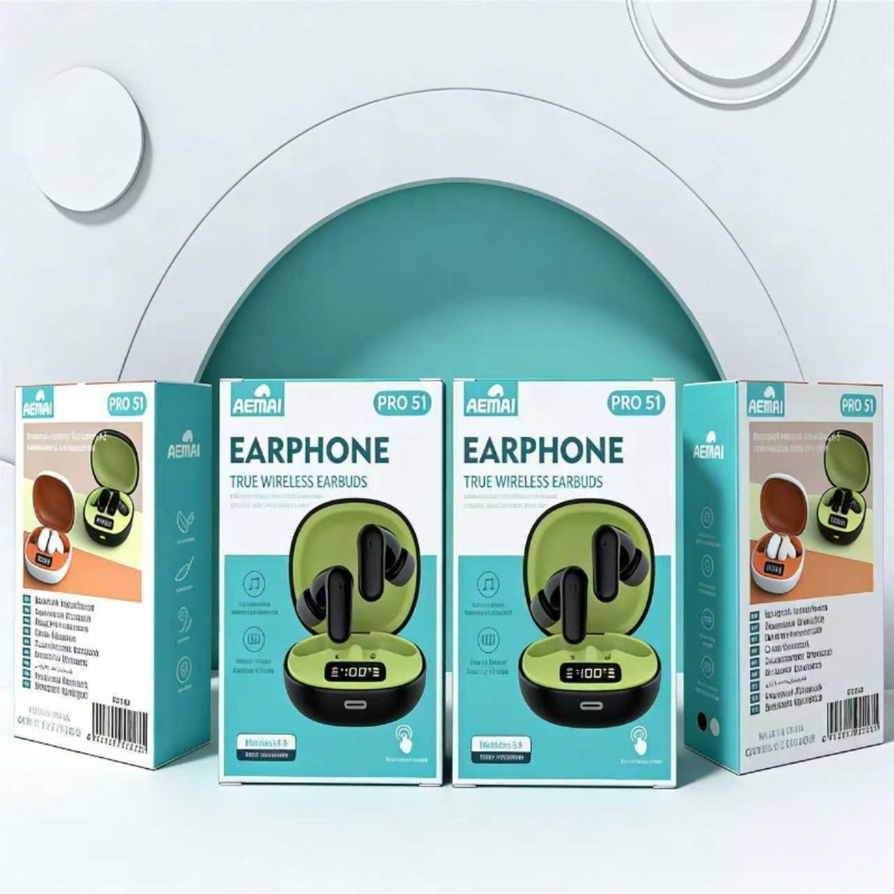 PRO51 Cross-border New wireless Bluetooth headphones AEMAi noise-cancelling in-ear headphones with ultra-long battery life and large battery capacity Application Scenario
