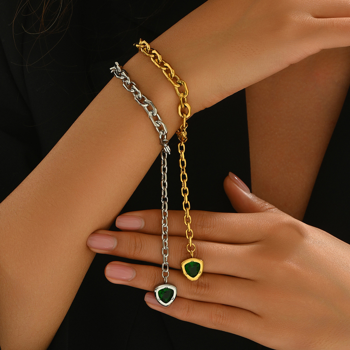 手链/红绳/手链女/水晶手串/沙金细节图