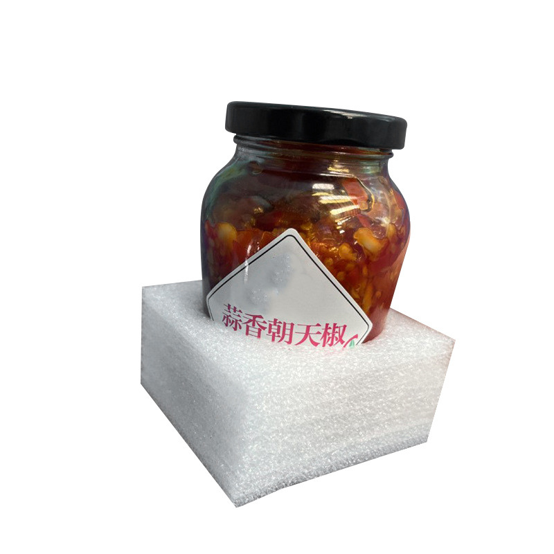 Pearl cotton round inner support, high-density packaging base, honey chili sauce packaging box, foam bottom support, bottle glass Item Picture