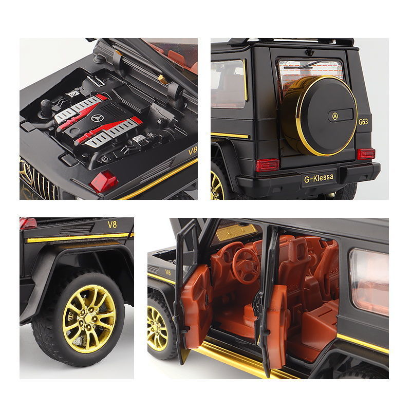 Boxed car to 1:24 Mercedes-Benz G-class AMG-G63 simulation alloy car sound and light off-road vehicle toy ornament Application Scenario