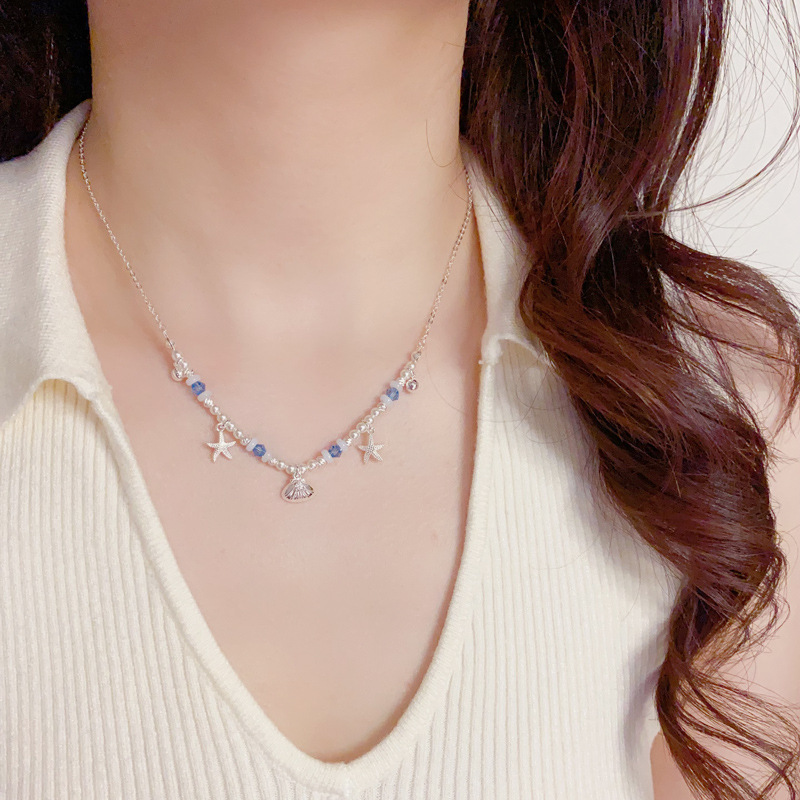 夏季新款梦幻海洋系列海星贝壳项链女气质时尚轻奢百搭锁骨链批发