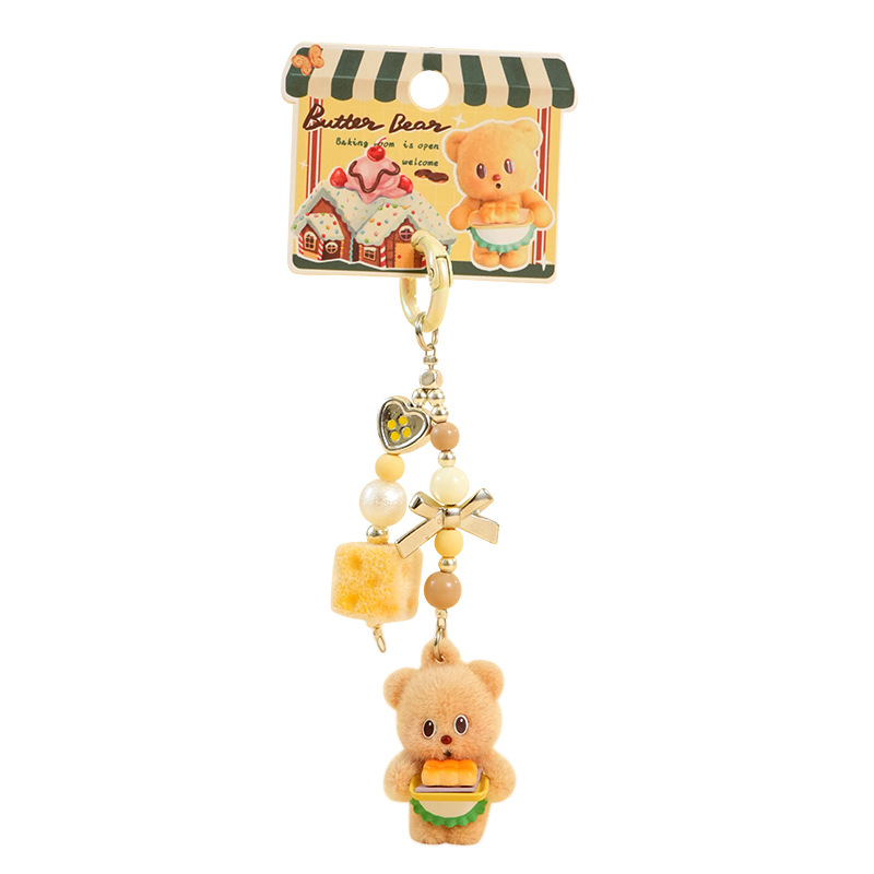 Butter Bear Star Man, cute plush keychain pendant, small pendant Item Picture