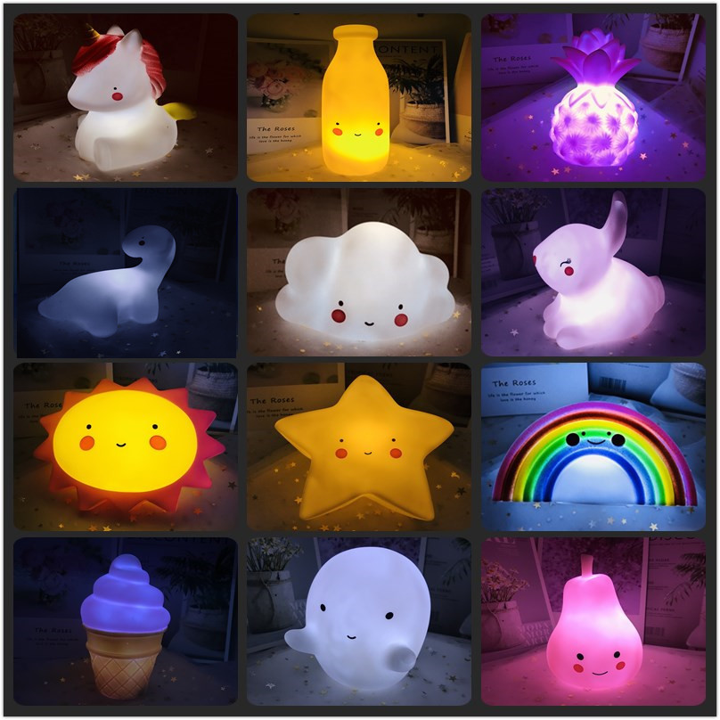 ins best-selling items: Stars, Clouds, Sun, Unicorn, ice cream, night light, children's room decoration, and glowing toys