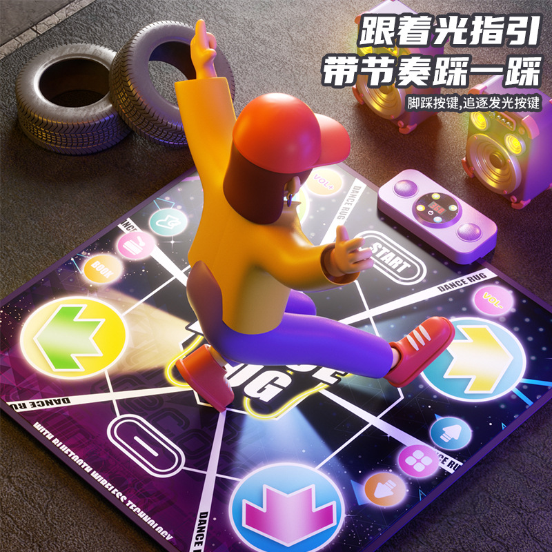 Cross-border new children's electric dance mat with light Bluetooth version music mat, parent-child game interactive children's toy details Picture