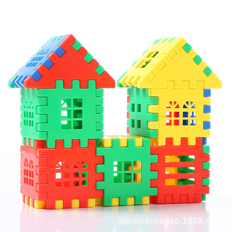 Children's building block house toys for toddlers aged 2 to 6, large house assembly and insertion, educational toys for boys and girls Item Picture