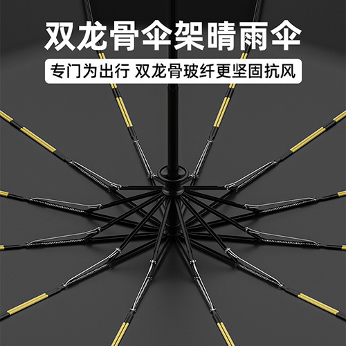 Wholesale of fully automatic umbrellas for men, reinforced, all-weather, three-fold umbrellas, women, sun protection and shade umbrellas, folding umbrellas, advertising umbrellas Application Scenario