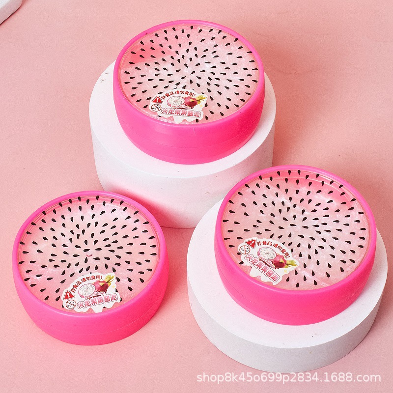 网红爆款火龙果果酱泥起泡胶捏捏乐解压高颜值史莱姆工厂批发