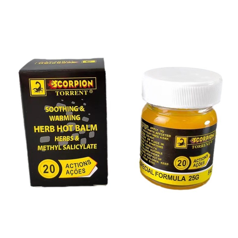 Only available in cross-border scorpion paste cans for mosquito repellent, cooling, heatstroke prevention, itch relief, refreshing and brain-boosting plant fever-generating mint paste 25g Item Picture