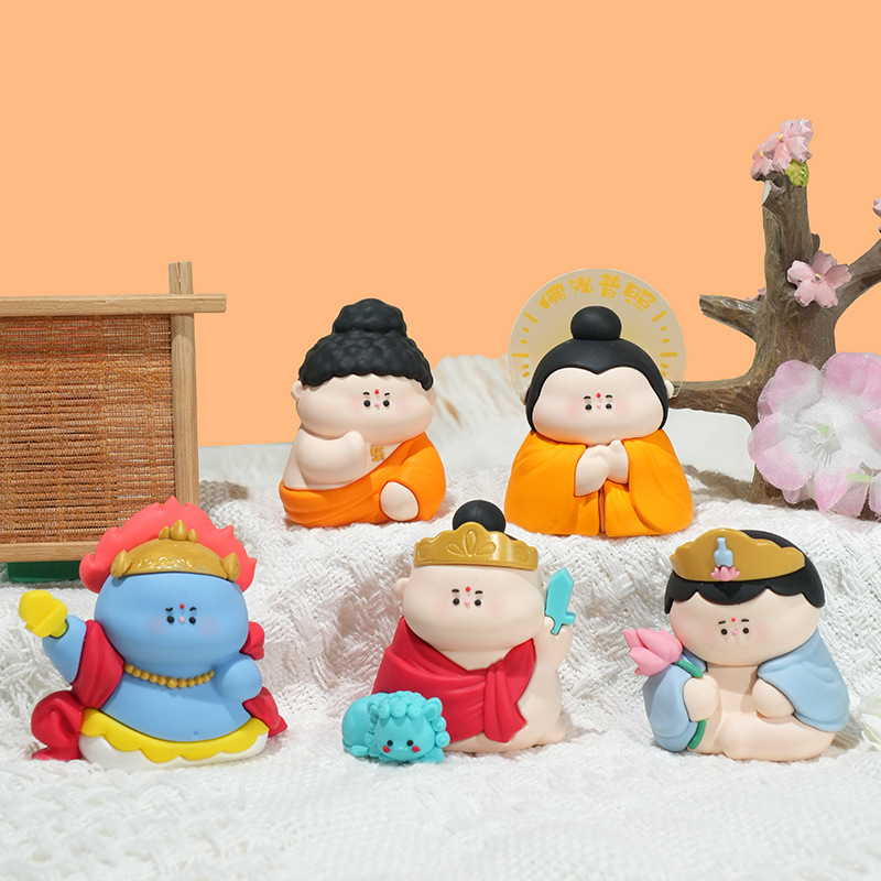 New Buddhist-style decorative items: Small Bodhisattva Blind Box, Big Sun Buddha Blind Box, calming and stabilizing emotions decorative items Application Scenario