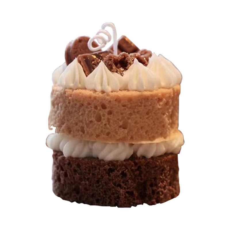 巧克力蛋糕网红香薰蜡烛跨境拍照道具创意礼品伴手礼白底实物图
