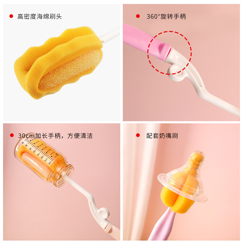 Juego de esponja cepillo esponja cepillo de limpieza combinación de tres piezas cepillo de limpieza facial cepillo de maquillaje Specification image