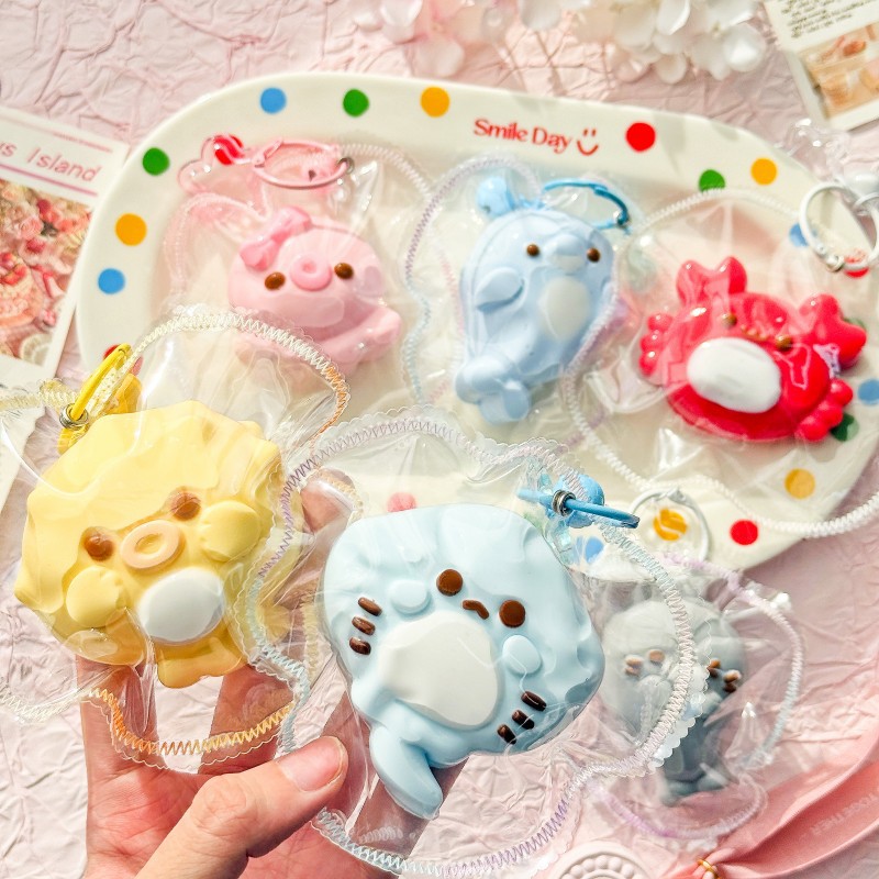 Handmade food-grade silicone Marine animal sewing packaging stress-relieving toy, Kneading Fun Stress-relieving toy, a stress-relieving magic tool details Picture