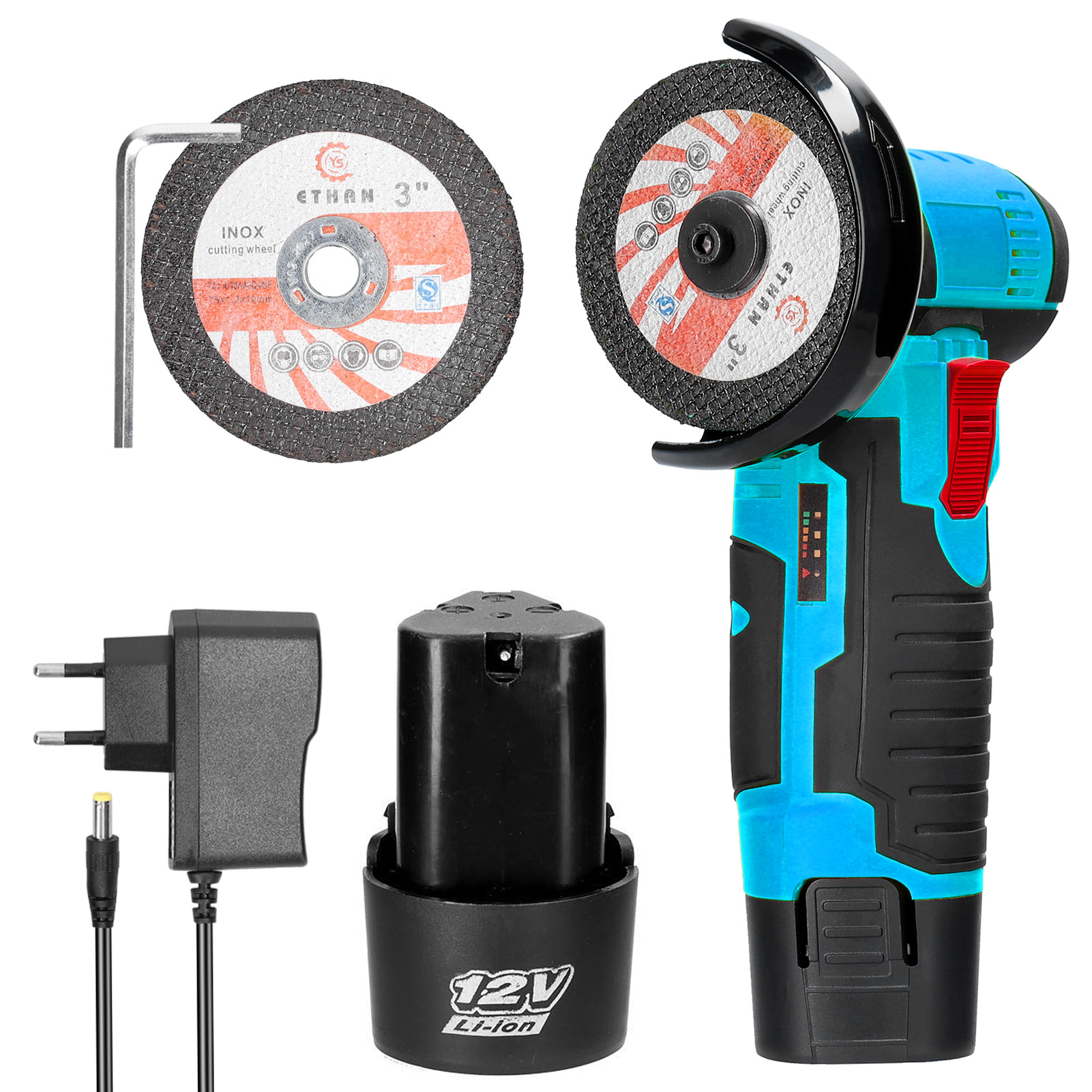 E22817 small Angle grinder 12V Specification drawing