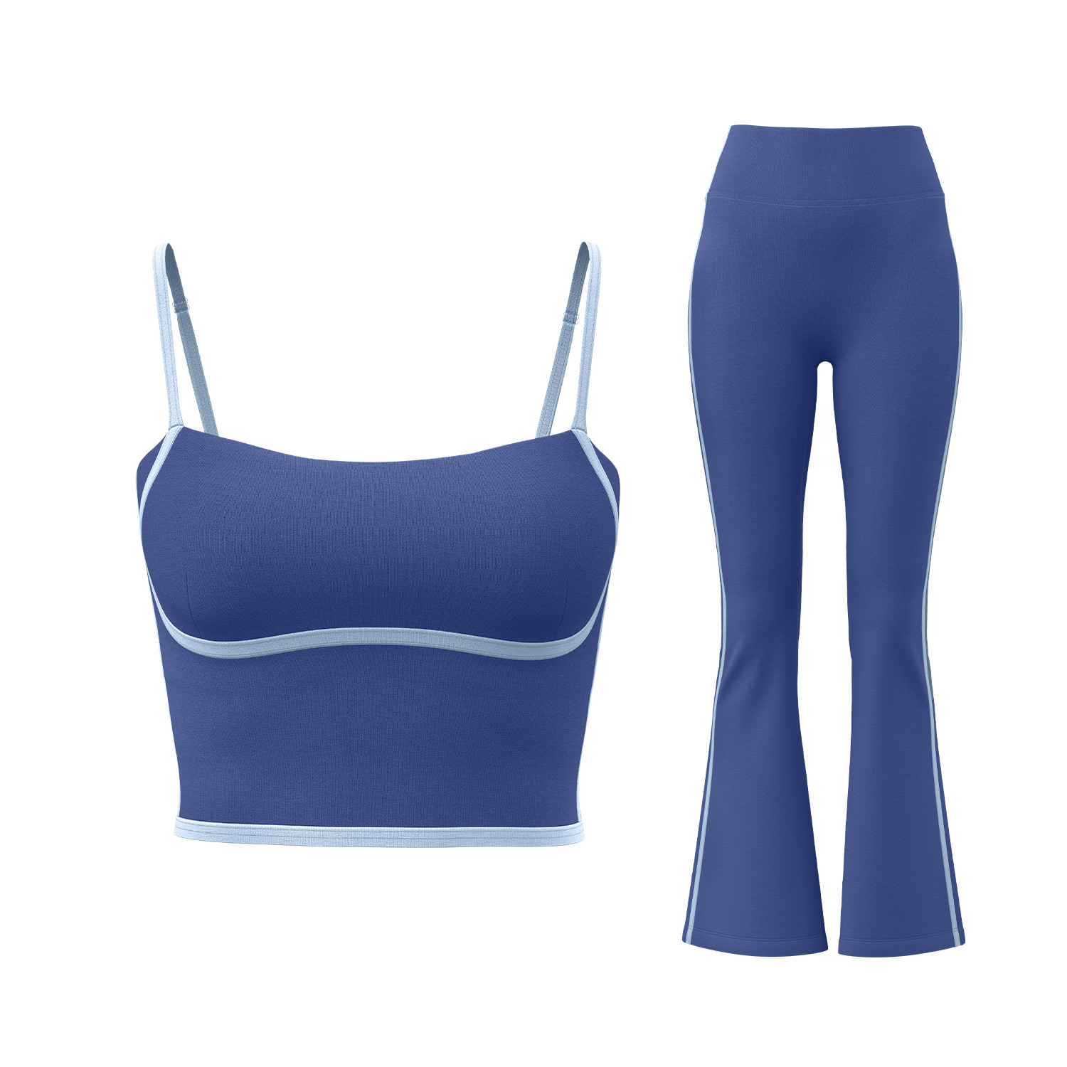 Juyitang's new linear outdoor sports set, a high-waisted, slimming and form-fitting high-elastic yoga set for summer Specification drawing