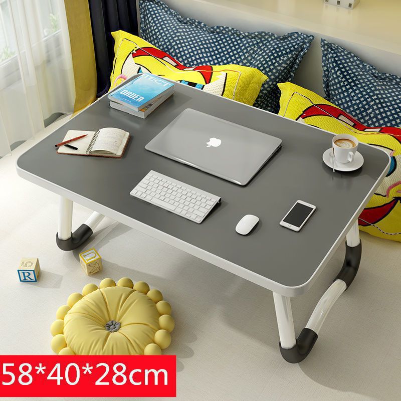 Adjustable bed small table, folding table, dormitory desk, student computer desk, study desk on top, household table board Specification image