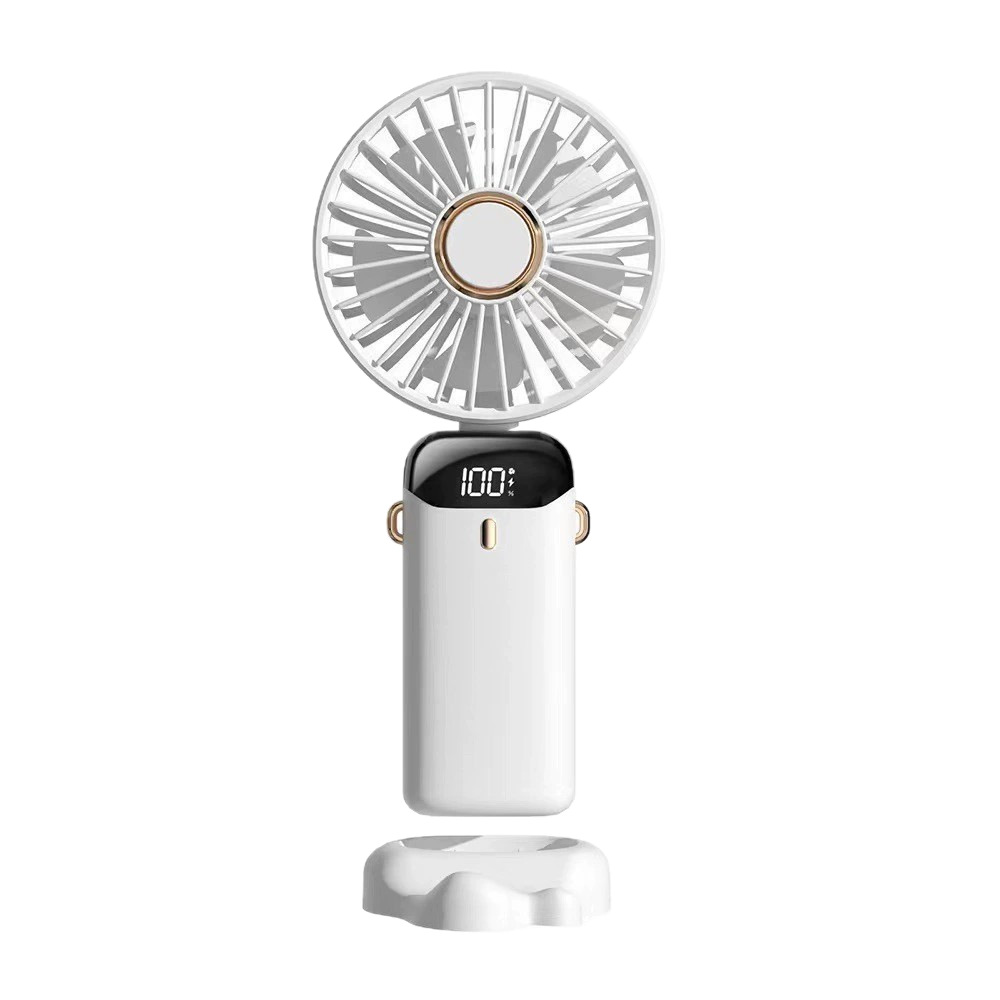 2025 New usb handheld fan with digital display folding aromatherapy desktop mini portable outdoor cool mini Item Picture