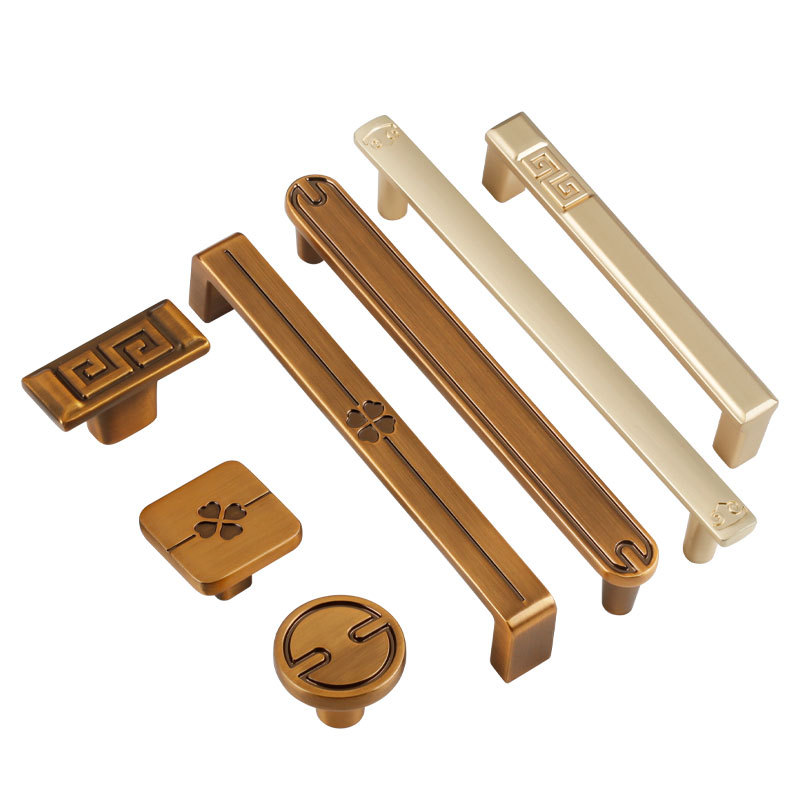 Factory direct sales of new Chinese-style cabinet doors, cabinet doors, furniture handles, retro zinc alloy drawers, wardrobes and cabinet door handles Item Picture