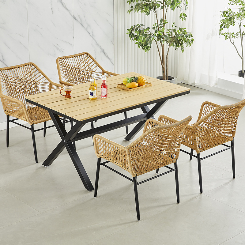 铁艺藤椅/实木藤椅/藤椅椅子/藤条椅/花园桌子产品图