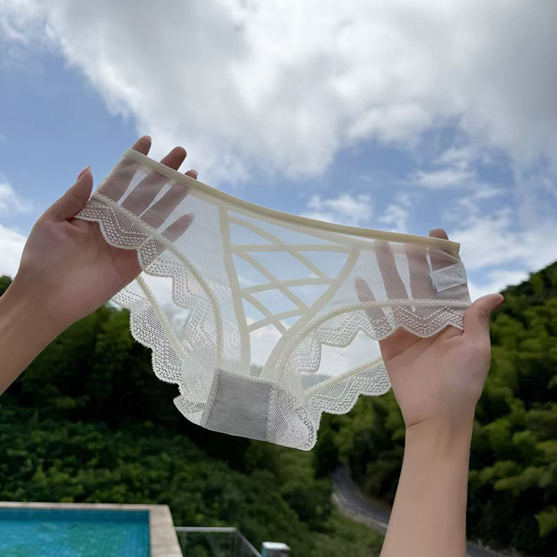Women's high-waisted pure cotton lace underpants with a slimming tummy and cartoon sexy thong styles are available in multiple options