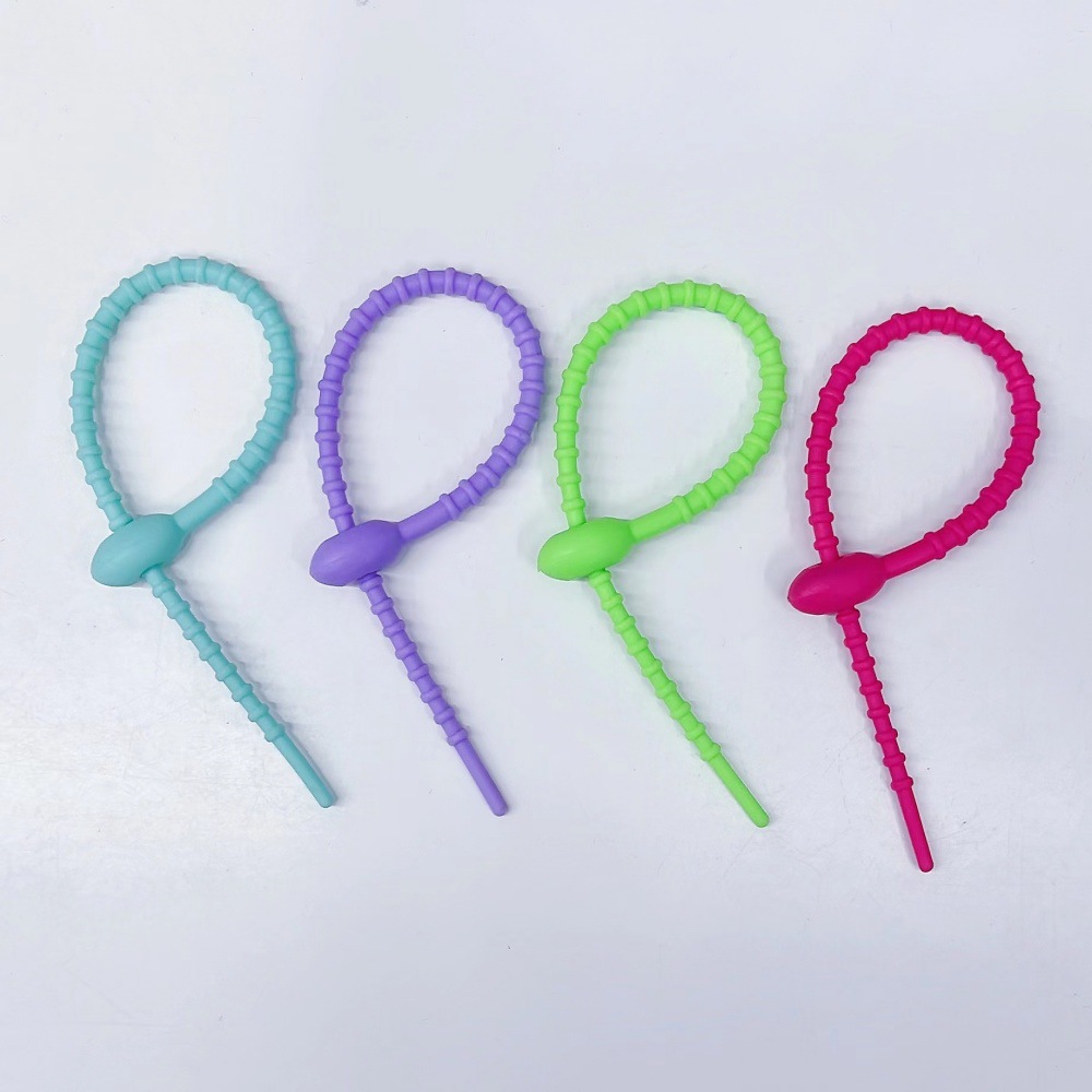 diy jelly silicone cable ties, colorful tadpole data cable winder, cable harness, strapping, small accessories wholesale Application Scenario