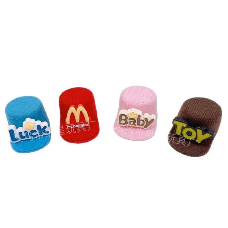 New mini velvet baseball cap doll prop, small baseball cap diy headwear accessory, decorative hat Item Picture