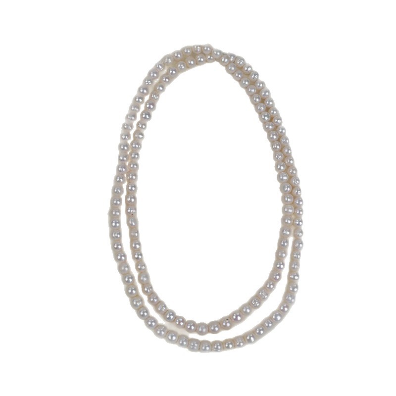 Natural freshwater pearl sweater chain, long, simple and versatile, multi-layer layered cheongsam chain, elegant necklace, Jurchen pearl Item Picture