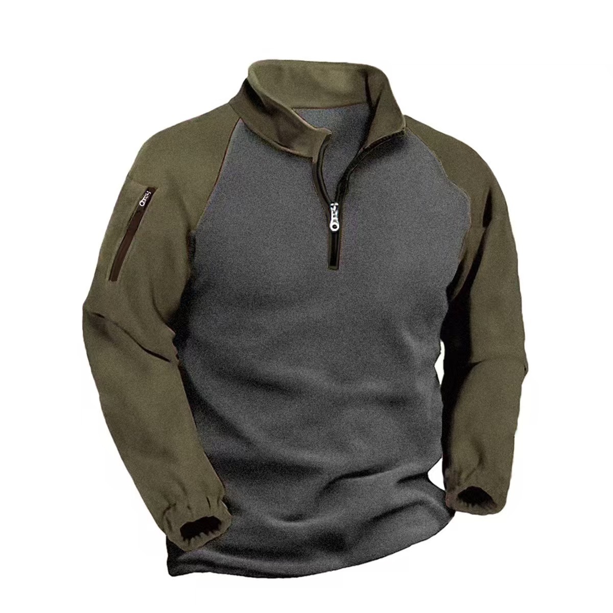 Cross-border tactical fleece hoodie for men's warmth fleece tk bestseller autumn and winter pullover with color-blocking functional style coat Specification drawing