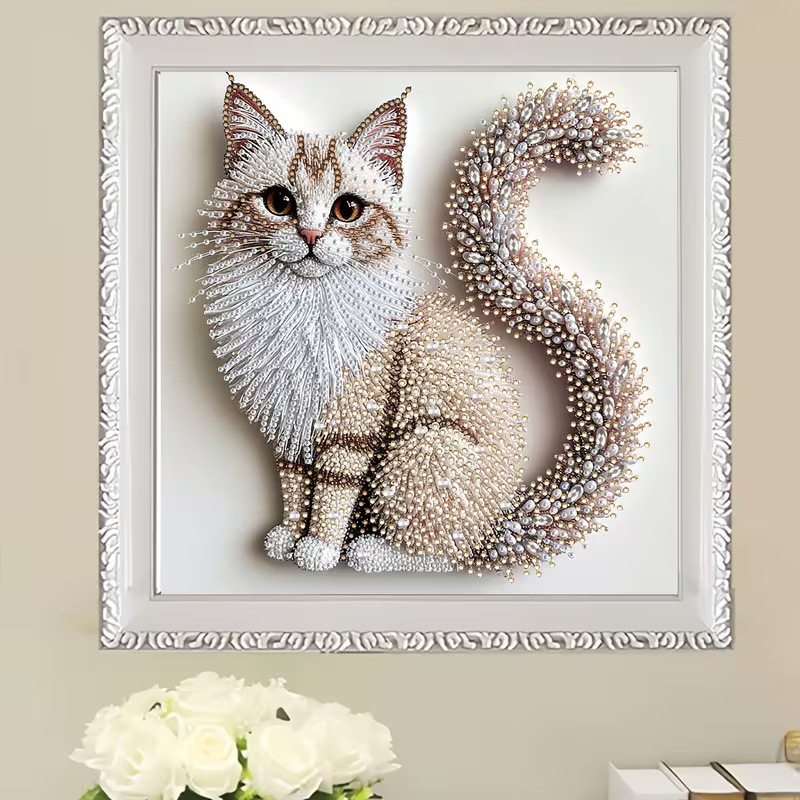 Amazon's hot-selling new 5d diamond painting, irregular-shaped bright diamond diy pearl handcrafted pendant home decoration is available details Picture