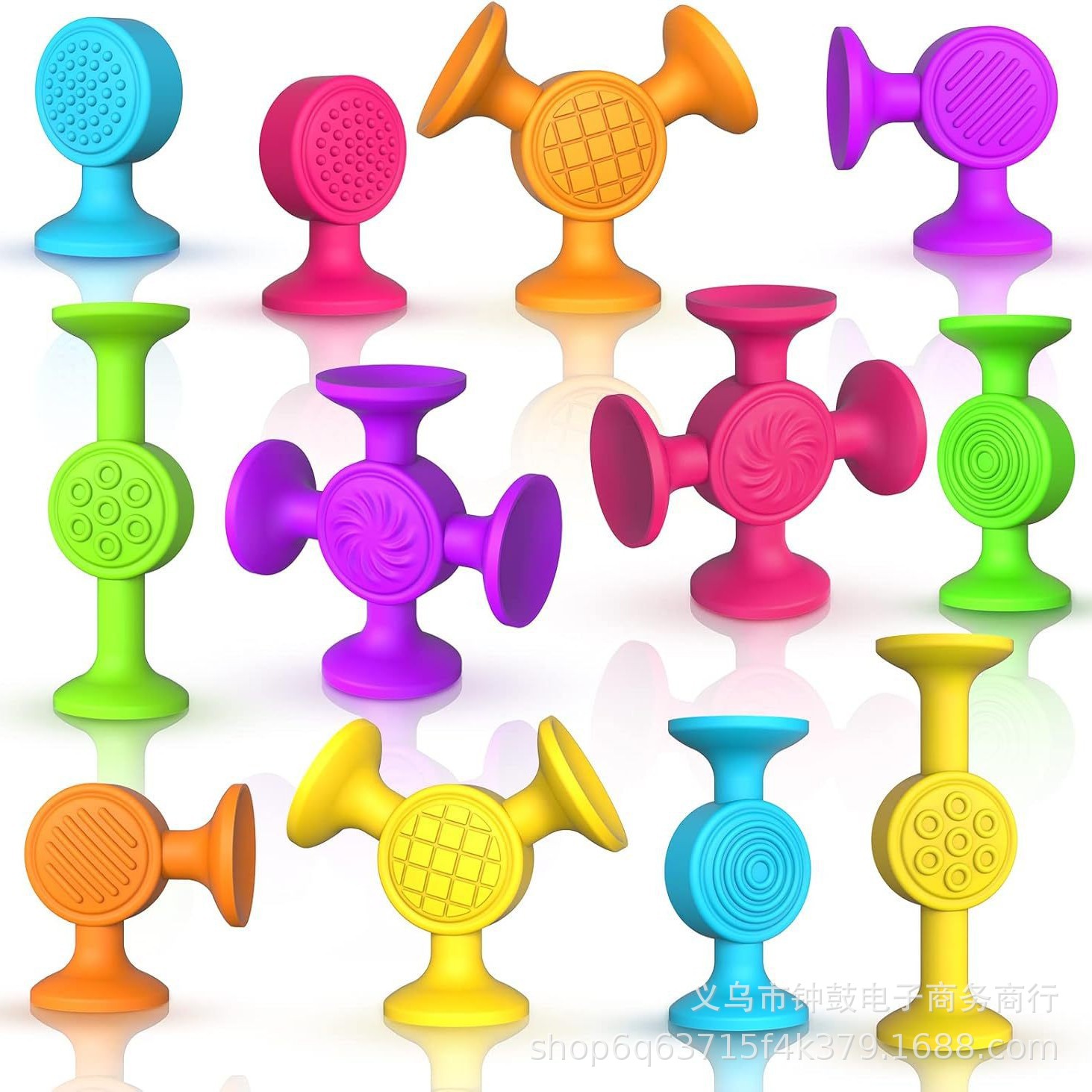 TPR soft building block suction Fun and Sticky Fun Children's educational toys DIY Large particle building block suction cup toys Specification image