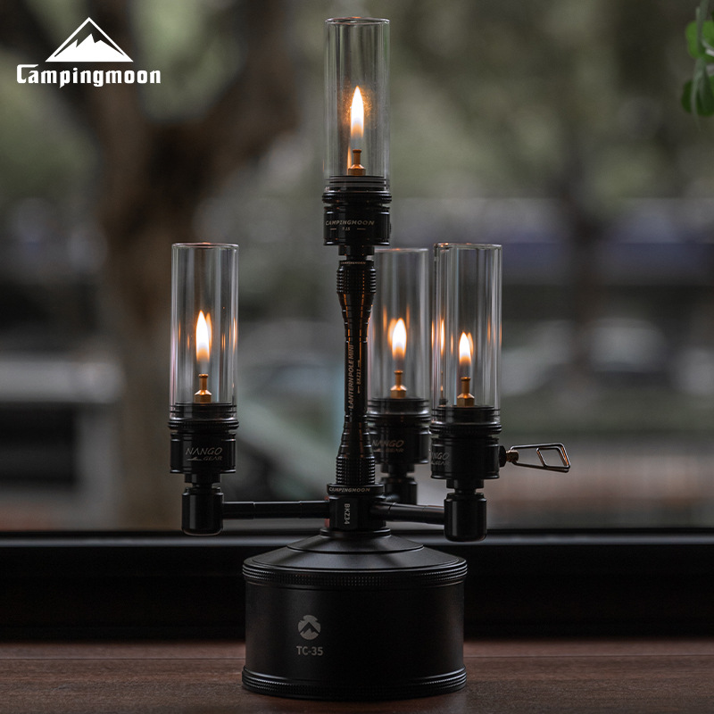 Koman wholesale aluminum alloy one-to-four-joint aluminum alloy camping atmosphere lamp outdoor high-altitude gas cylinder adapter Specification image
