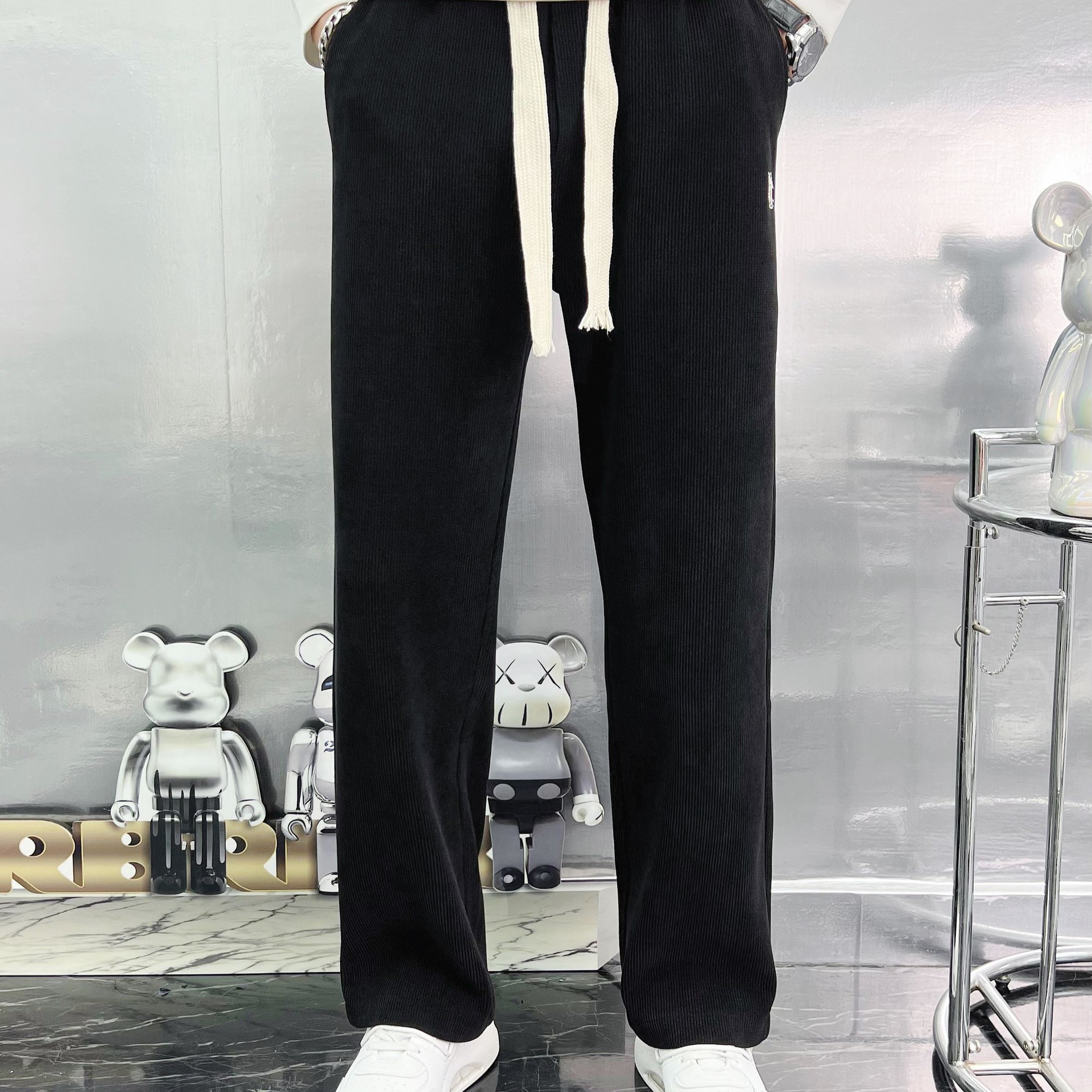 2025 Autumn and winter warm, tight-fitting casual pants, sweatpants, comfortable solid color men's sportswear, thickened, simple and versatile