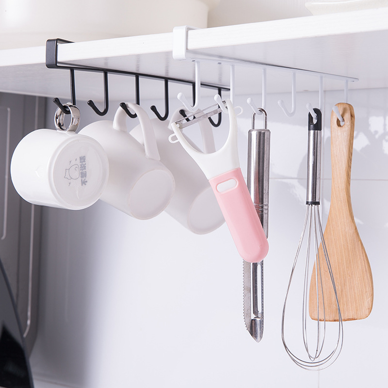 Rack de almacenamiento de cocina gancho multifuncional utensilios de cocina rack suministros de almacenamiento