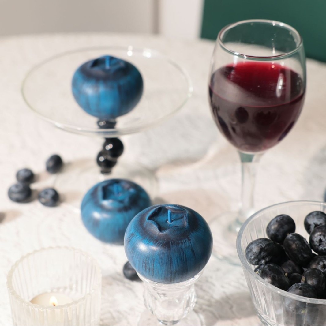 Fruit-scented candles, blueberry creative scented gift box, soybean wax birthday gifts, souvenirs, single items, photo ornaments details Picture