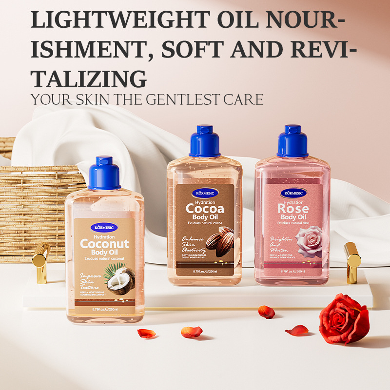 Foreign trade coconut Body oil: Hydrating, moisturizing, anti-dryness, non-sticky, body care Application Scenario