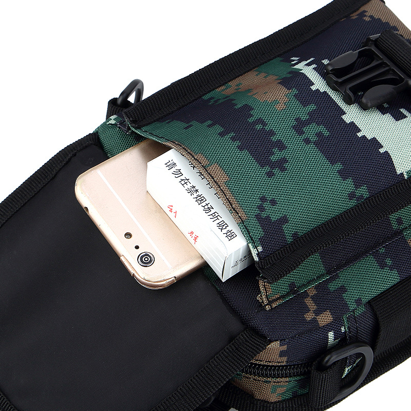 Wholesale of outdoor sports small shoulder bags, multi-purpose large screen mobile phone bags, men's single-shoulder crossbody bags, camouflage tactical waist bags Specification image