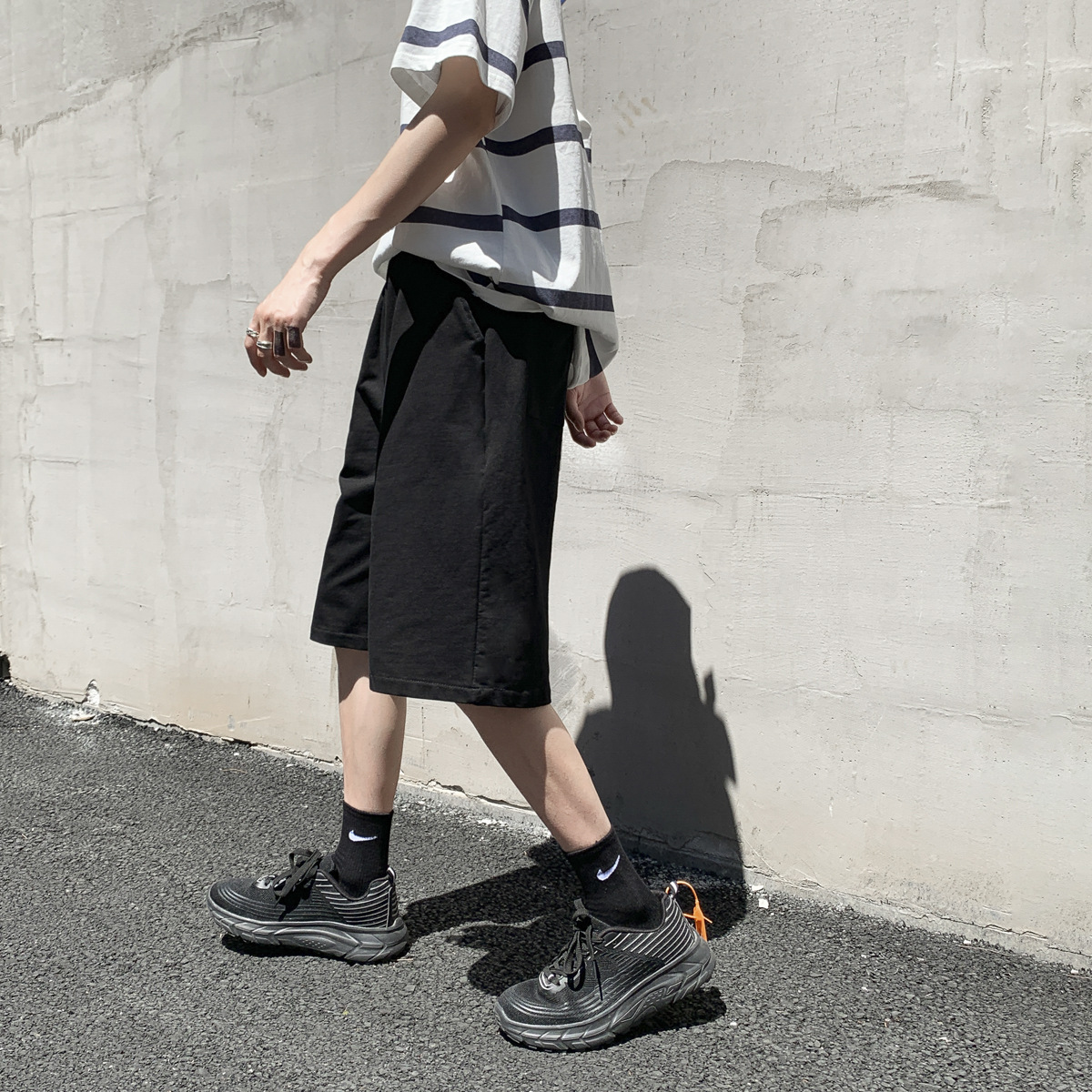 Shorts, casual and loose capri pants, trendy and versatile capri pants, trendy brand men's pants, ins sporty capri pants Specification image