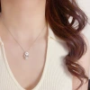 Wholesale of niche, stylish and fresh shell flower pearl pendant necklace, personalized, light luxury and versatile collarbone chain details Picture