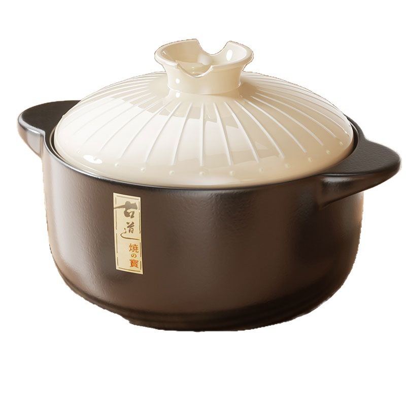 High-temperature resistant clay pot stew pot, household gas dry-fired ceramic soup pot, small clay pot soup pot, special soup pot for gas stove Item Picture