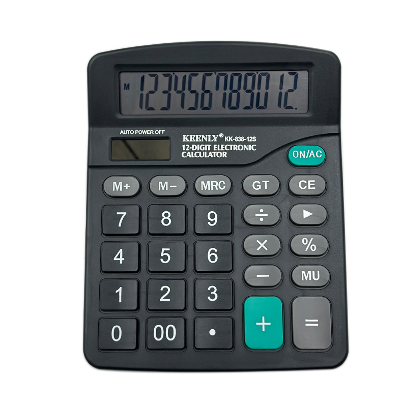 True solar large screen, large buttons, desktop dual power supply calculator, dedicated source factory for financial accounting Item Picture