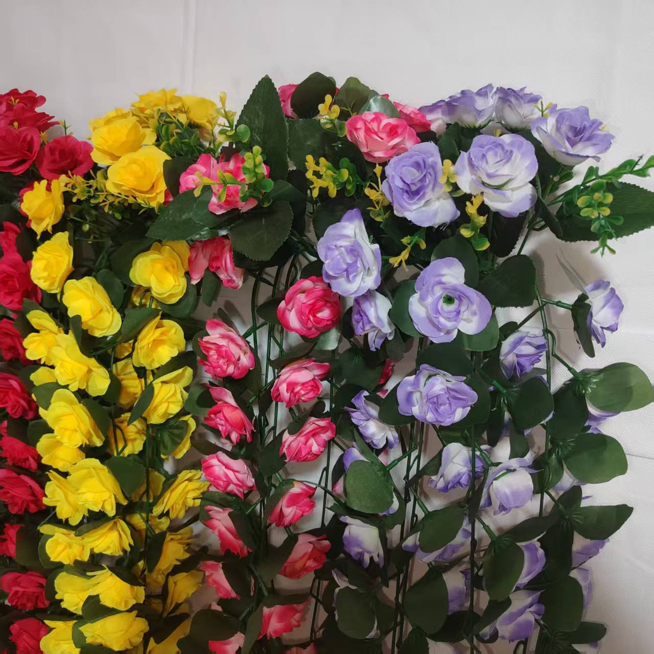 Artificial rose, rattan, wall hanging, artificial flower landscaping, flower wall, wedding decoration, background wall, cross-border Application Scenario